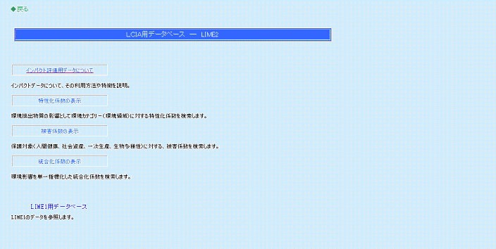 インパクト評価用データベースの検索手順